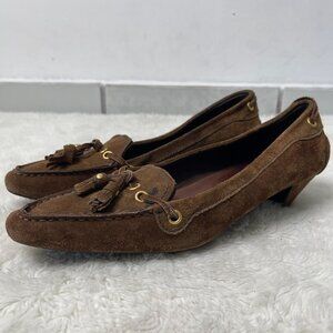Car Shoe Women's Brown Suede The Original Driving Tassels Shoes Size 38.5